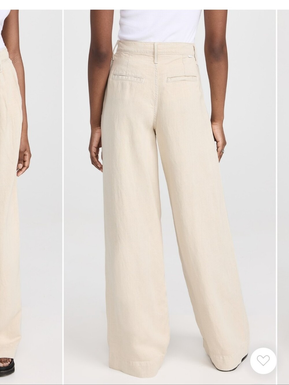Mother Cream Wide-Leg Trousers, Size 30 - Picture 2 of 10